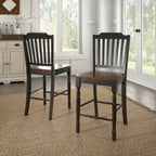 Chaises de comptoir bicolores Brunico (lot de 2)