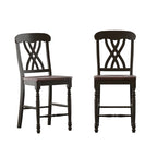 Chaises de comptoir bicolores Brunico (lot de 2)