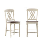 Chaises de comptoir bicolores Brunico (lot de 2)