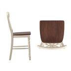 Chaises de comptoir bicolores Brunico (lot de 2)