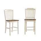 Chaises de comptoir bicolores Brunico (lot de 2)