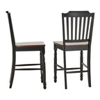 Chaises de comptoir bicolores Brunico (lot de 2)