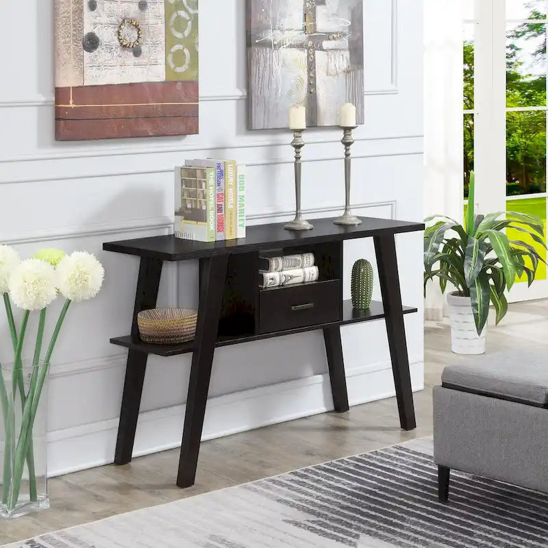  Newport Mike W 1 Drawer Console Table with Shelves