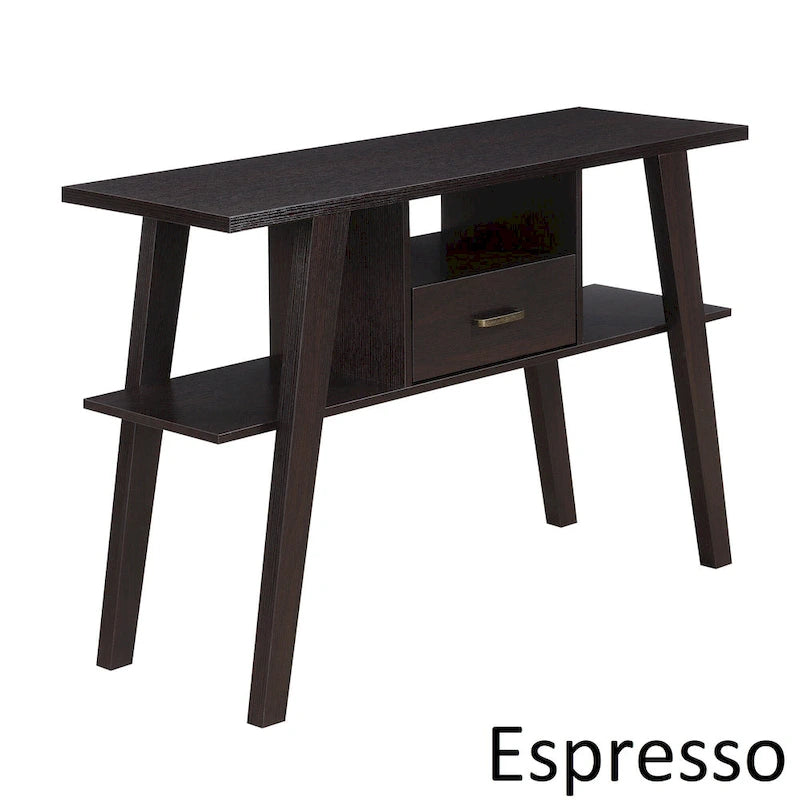 Console Newport Mike W avec 1 tiroir et étagères