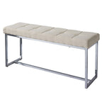  Kennedy Modern Fabric Bench with Chrome Base