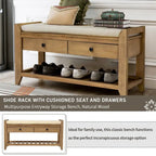 Banc de rangement multifonctionnel d'entrée avec étagère à chaussures et siège