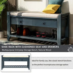 Banc de rangement multifonctionnel d'entrée avec étagère à chaussures et siège