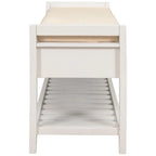 Banc de rangement multifonctionnel d'entrée avec étagère à chaussures et siège