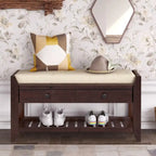Banc de rangement multifonctionnel d'entrée avec étagère à chaussures et siège