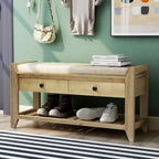 Banc de rangement multifonctionnel d'entrée avec étagère à chaussures et siège