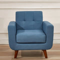 Chaise de salon Grace Rainbeau Mid-Century en tissu capitonné US Pride Furniture