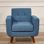 Chaise de salon Grace Rainbeau Mid-Century en tissu capitonné US Pride Furniture
