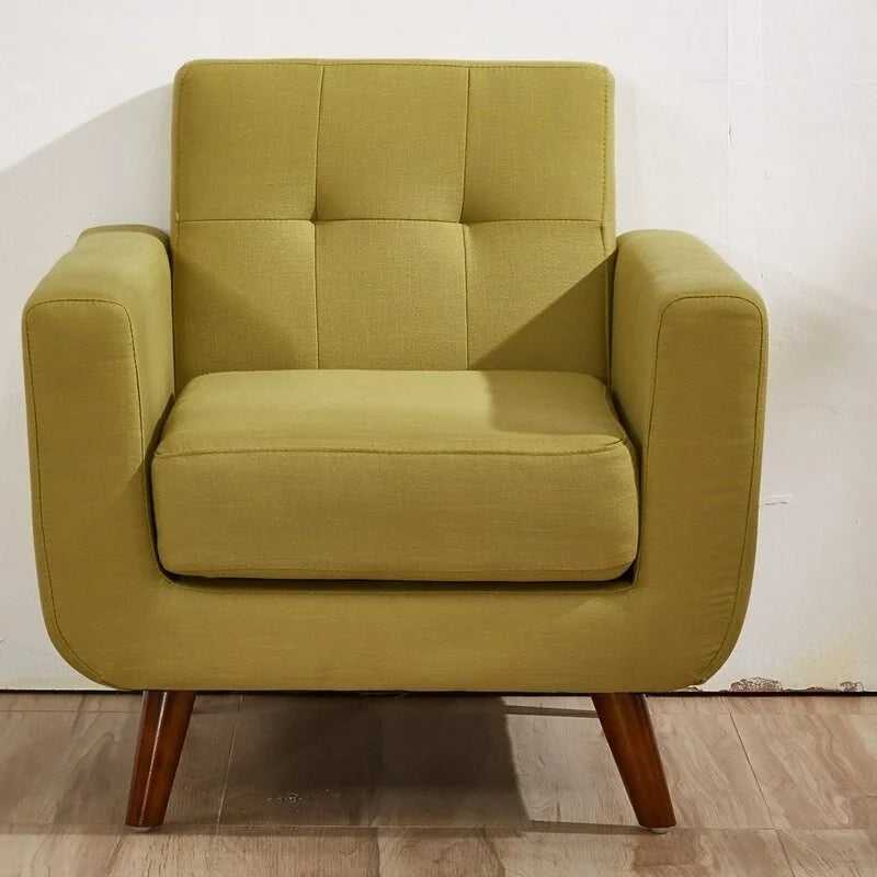 Chaise de salon Grace Rainbeau Mid-Century en tissu capitonné US Pride Furniture