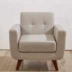 Chaise de salon Grace Rainbeau Mid-Century en tissu capitonné US Pride Furniture