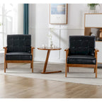 Lot de 2 fauteuils d'appoint modernes du milieu du siècle avec table d'appoint