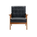 Lot de 2 fauteuils d'appoint modernes du milieu du siècle avec table d'appoint