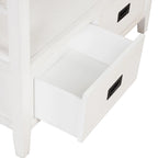 36 Table console en pin rustique, table d'entrée/arrière de canapé avec 4 tiroirs et 1 étagère de rangement