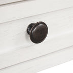 36 Table console en pin rustique, table d'entrée/arrière de canapé avec 4 tiroirs et 1 étagère de rangement