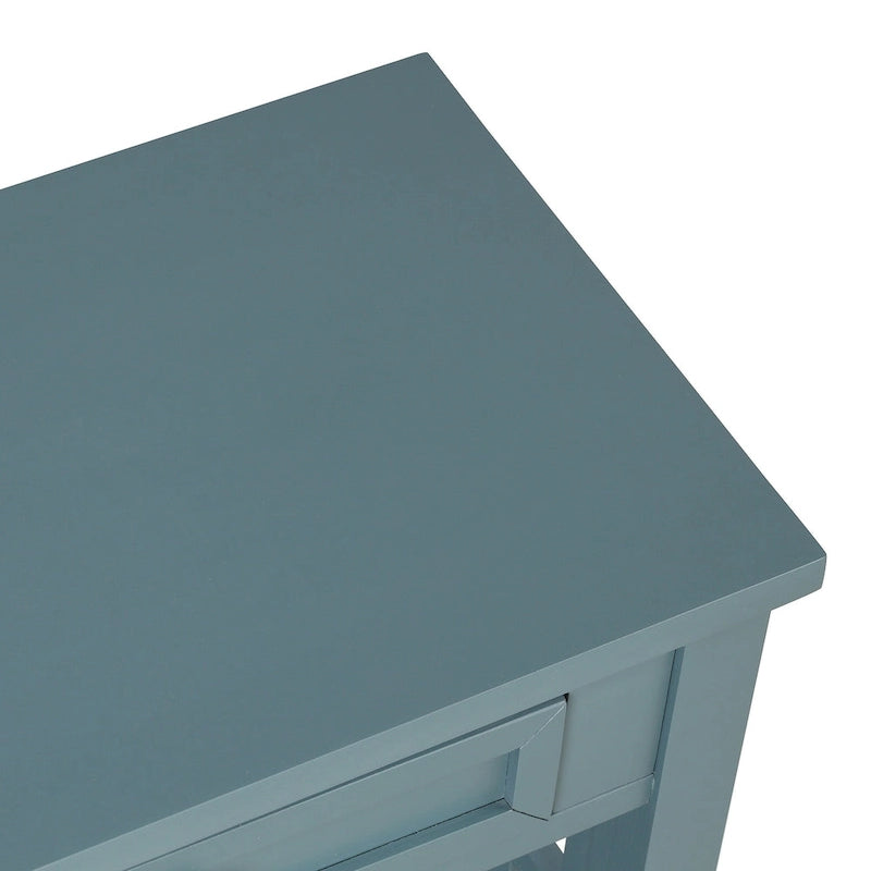 36 Table console en pin rustique, table d'entrée/arrière de canapé avec 4 tiroirs et 1 étagère de rangement