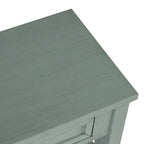 36 Table console en pin rustique, table d'entrée/arrière de canapé avec 4 tiroirs et 1 étagère de rangement