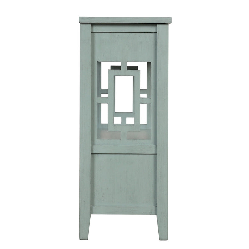 36 Table console en pin rustique, table d'entrée/arrière de canapé avec 4 tiroirs et 1 étagère de rangement