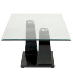 Table basse contemporaine Cres 50 pouces avec plateau en verre par