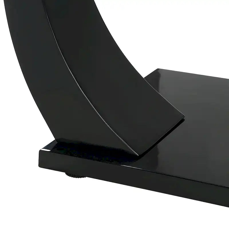 Table basse contemporaine Cres 50 pouces avec plateau en verre par