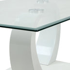 Table basse contemporaine Cres 50 pouces avec plateau en verre par