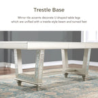 Table de salle à manger extensible Medlee Glam de 84 pouces avec rallonge