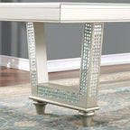 Table de salle à manger extensible Medlee Glam de 84 pouces avec rallonge