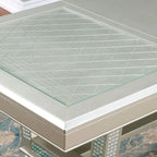 Table de salle à manger extensible Medlee Glam de 84 pouces avec rallonge
