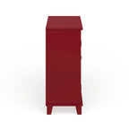 Console de porte en bois Lunaria finition rouge