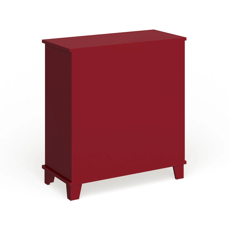 Console de porte en bois Lunaria finition rouge