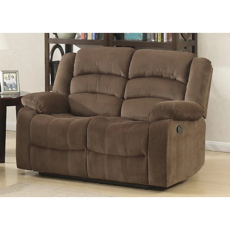 Ensemble de salon inclinable brun 3 pièces Shademill