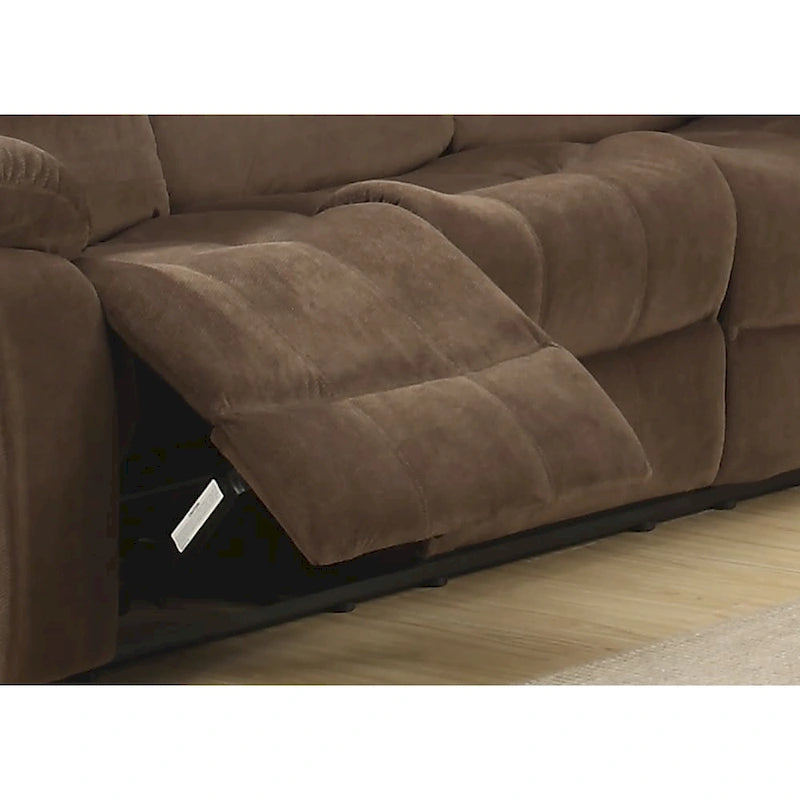 Ensemble de salon inclinable brun 3 pièces Shademill