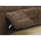 Ensemble de salon inclinable brun 3 pièces Shademill