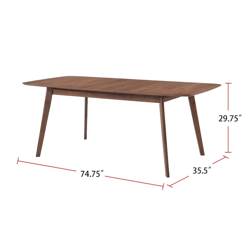 Table à manger rectangulaire en noyer naturel