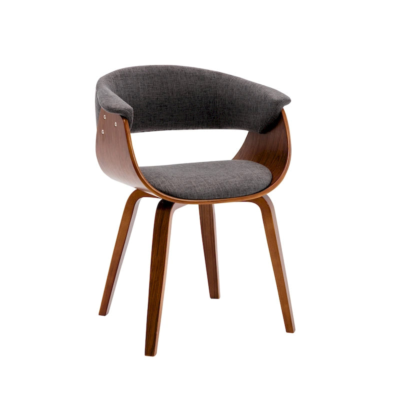 Chaise de salle à manger Merin en tissu avec pieds en bois