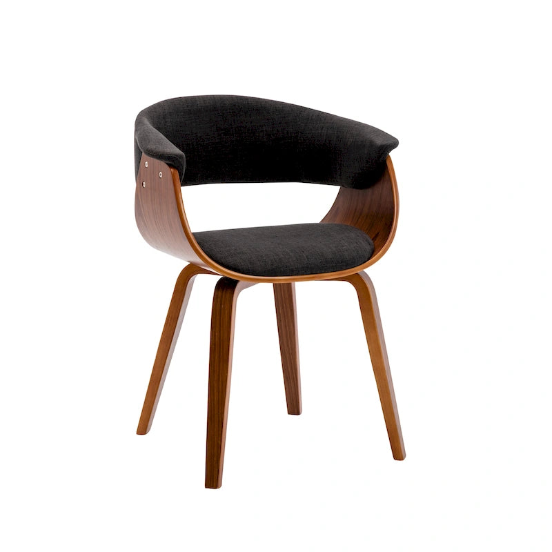 Chaise de salle à manger Merin en tissu avec pieds en bois