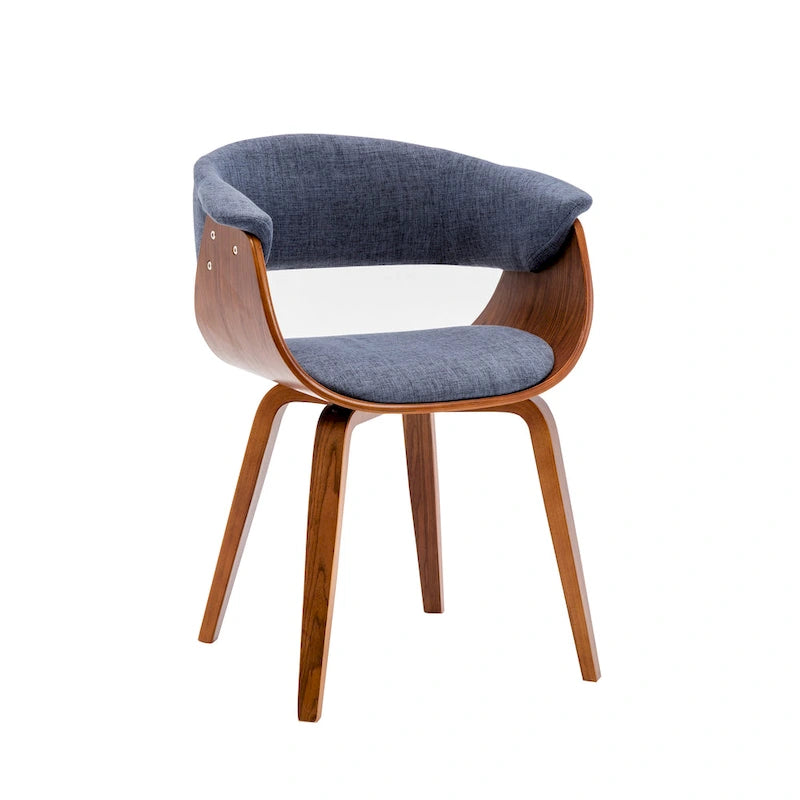 Chaise de salle à manger Merin en tissu avec pieds en bois