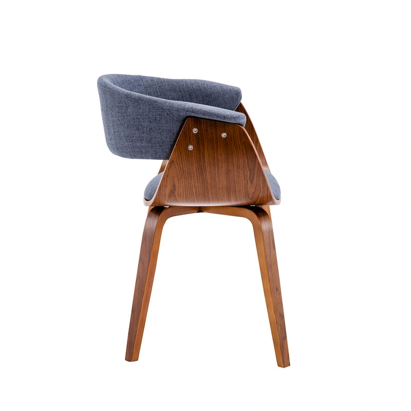 Chaise de salle à manger Merin en tissu avec pieds en bois