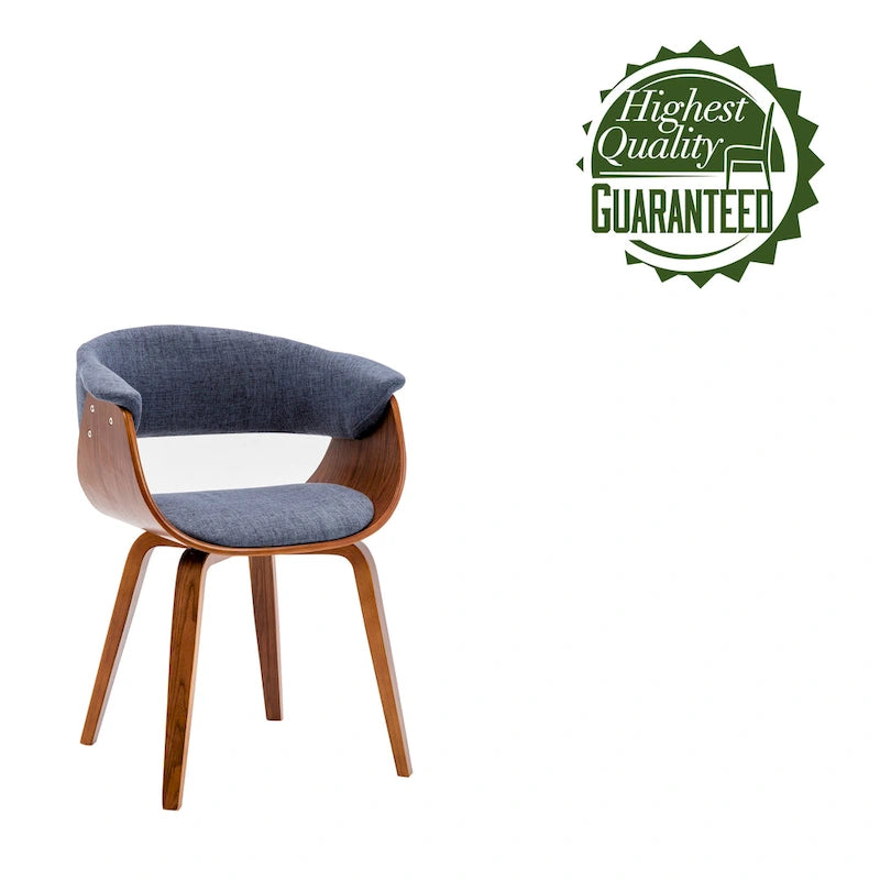 Chaise de salle à manger Merin en tissu avec pieds en bois