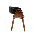Chaise de salle à manger Merin en tissu avec pieds en bois