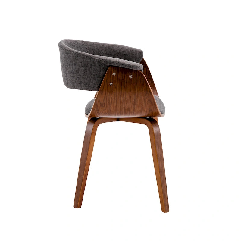 Chaise de salle à manger Merin en tissu avec pieds en bois
