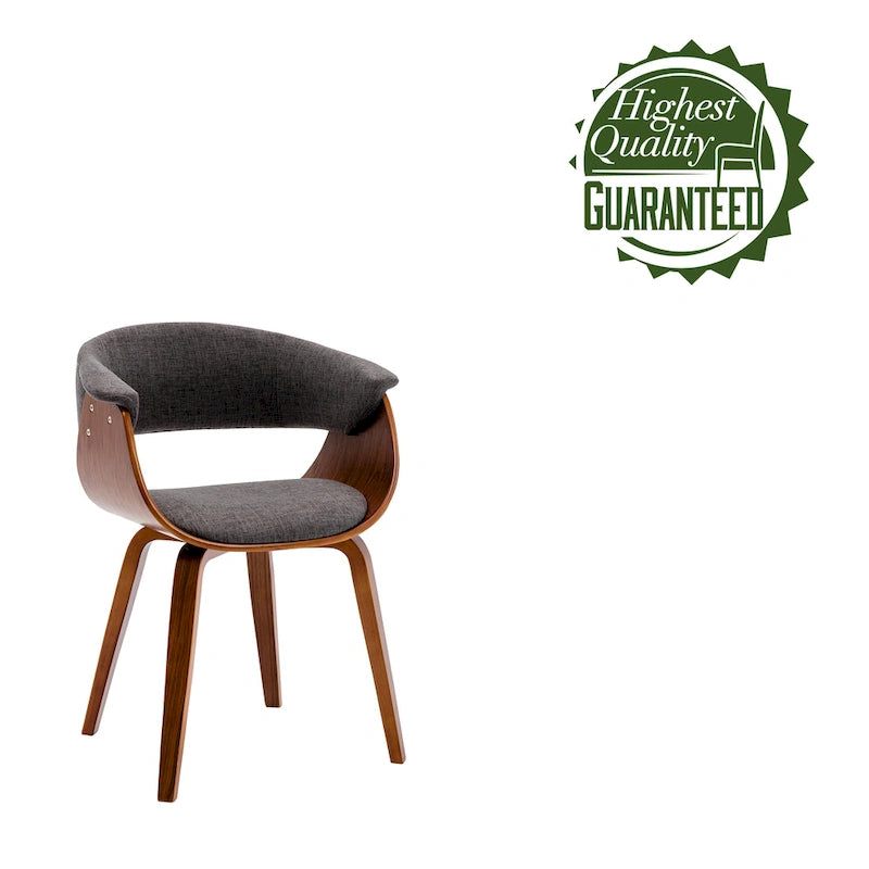 Chaise de salle à manger Merin en tissu avec pieds en bois