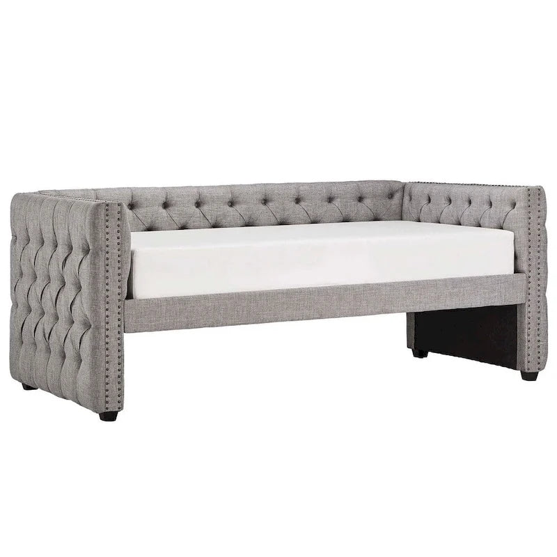 Lit de repos capitonné Knightsbridge Twin Tufted Nailhead par iNSPIRE Q Artisan