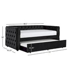 Lit de repos capitonné Knightsbridge Twin Tufted Nailhead par iNSPIRE Q Artisan