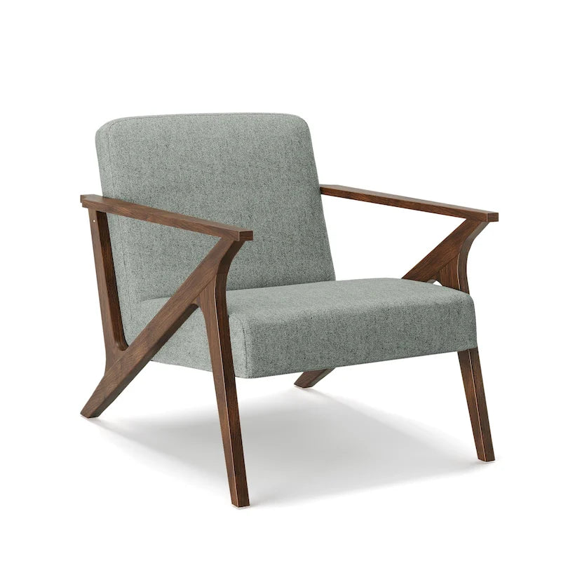 Fauteuil d'appoint rembourré Grove MCM en bois