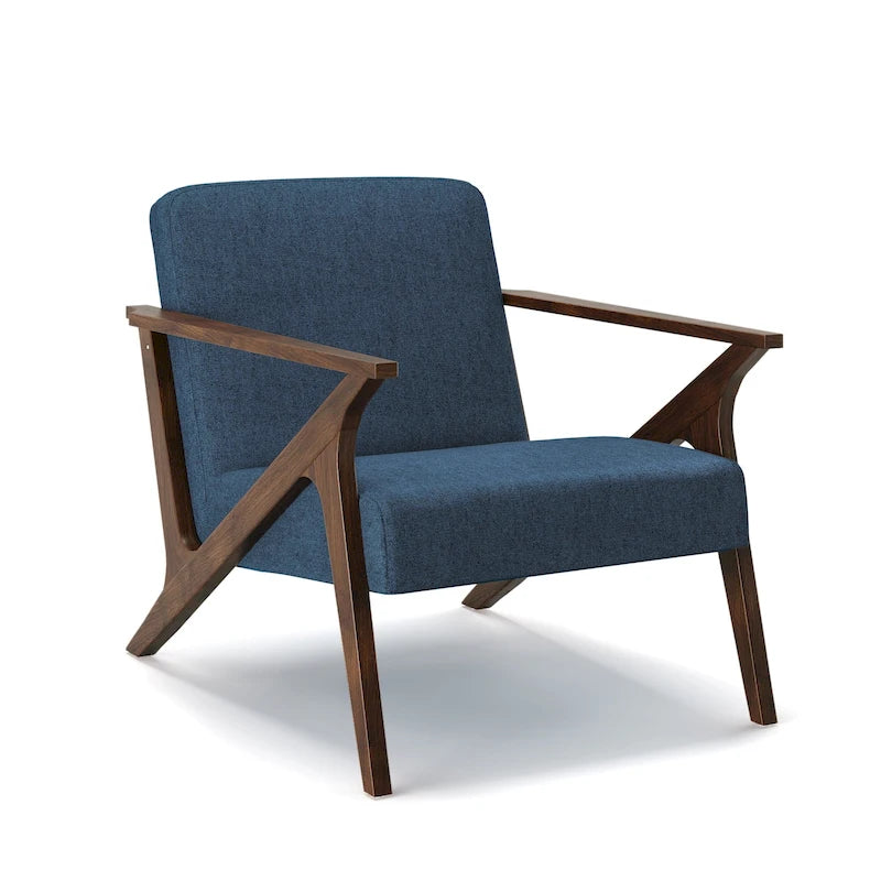 Fauteuil d'appoint rembourré Grove MCM en bois