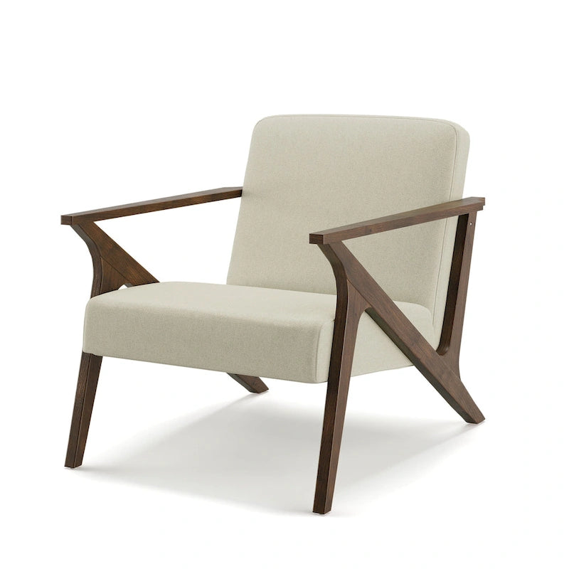 Fauteuil d'appoint rembourré Grove MCM en bois